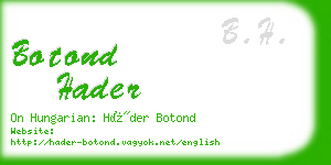 botond hader business card